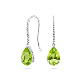 Peridot & Diamond Earrings (9ct) - Dracakis Jewellers